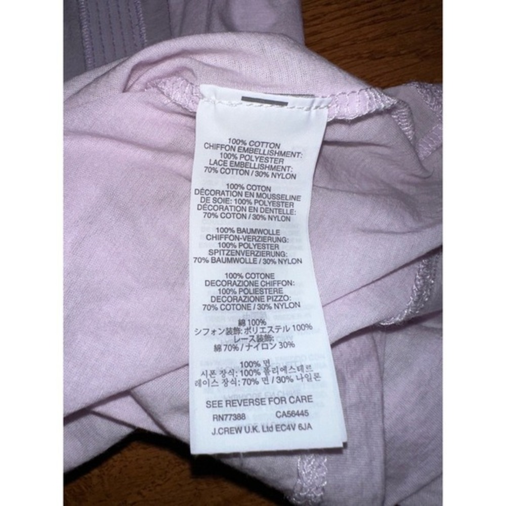 Women's J.Crew Embroidered Tank Top Sleeveless Casual Blouse Lavender XXS - Picture 4 of 7